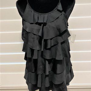 Ann Taylor loft Tiered ruffle top Sleeveless Blouse